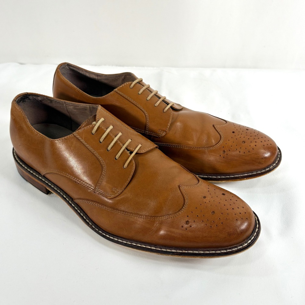 Banana Republic Digby Oxford Shoes Brown Leather Wingtip Brogue Mens 12